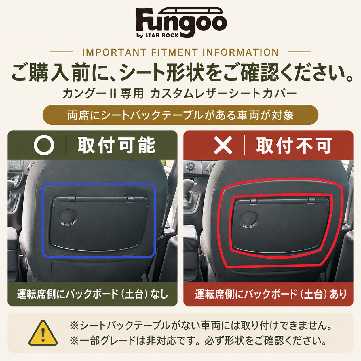 カングーⅡ専用 カスタムレザーシートカバー  FUNGOO CUSTOM LEATHER SEAT COVER FOR KANGOO II